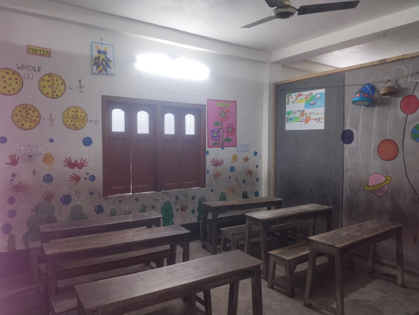 A decorated classroom ready for the school day